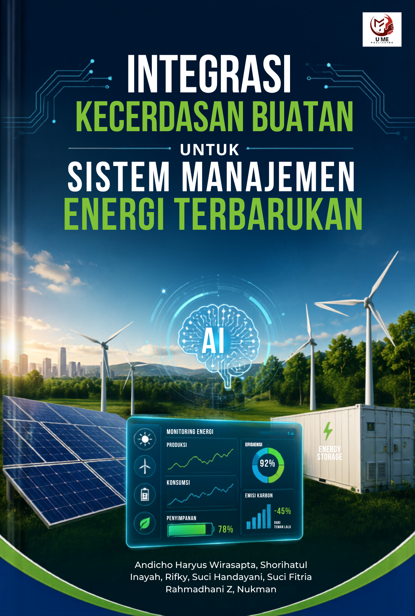 Cover Depan Integrasi Kecerdasan buatan Untuk Sistem Manajemen Energi Terbarukan